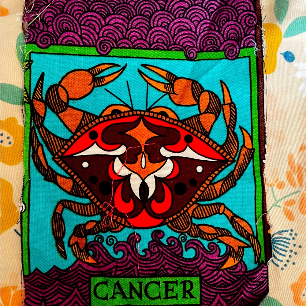 Vintage cancer fabric cut out
